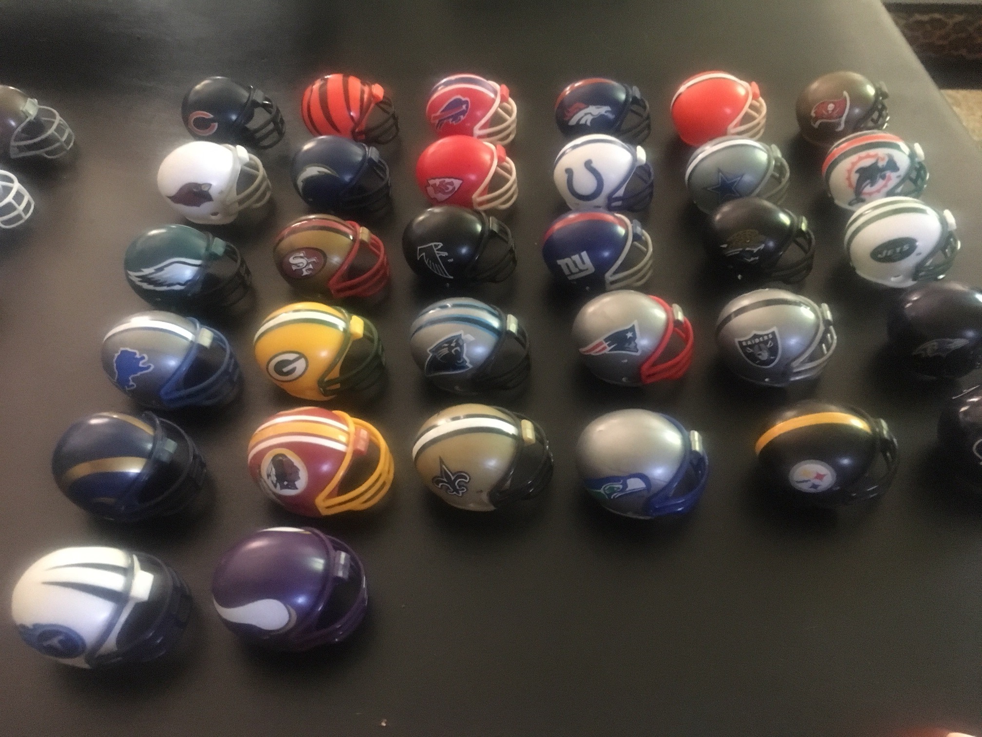 Set of 32 NFL Helmets Larger